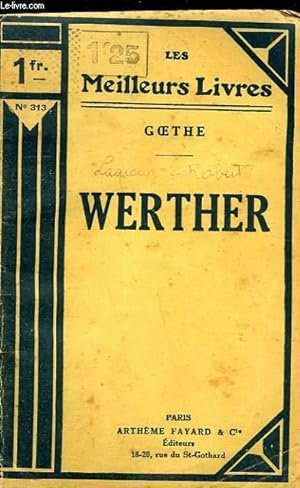Seller image for WERTHER for sale by Le-Livre
