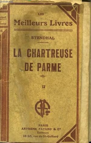 Seller image for LA CHARTREUSE DE PARME. TOME 2. COLLECTION : LES MEILLEURS LIVRES N 94. for sale by Le-Livre