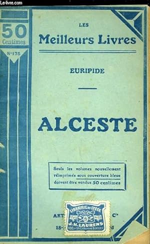 Seller image for ALCESTE for sale by Le-Livre