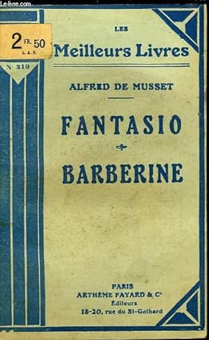 Seller image for FANTASIO - BARBERINE for sale by Le-Livre