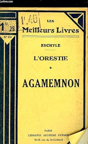 Bild des Verkufers fr L'ORESTIE - AGAMEMNON zum Verkauf von Le-Livre