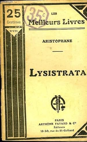 Seller image for LYSISTRATA for sale by Le-Livre