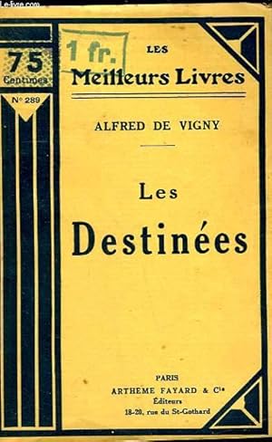 Image du vendeur pour LES DESTINEES - POEMES PHILOSOPHIQUES mis en vente par Le-Livre