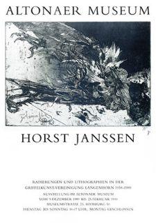 Horst Janssen, Altonaer Museum. Plakat signiert.