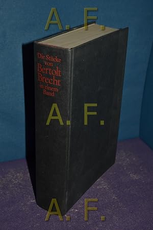 Bild des Verkufers fr Die Stcke von Bertolt Brecht in einem Band zum Verkauf von Antiquarische Fundgrube e.U.