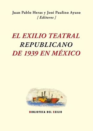 Imagen del vendedor de El exilio teatral republicano de 1939 en Mxico. Esta obra rene casi todo lo que sabemos sobre los exiliados republicanos que escribieron o estrenaron textos teatrales en Mxico. Para ello se ha invitado a colaborar a los mejores investigadores sobre el tema, que han intentado reconstruir las trayectorias de los principales autores, directores, actores, escengrafos, crticos y compaas que se incorporaron al sistema teatral mexicano. Se ofrece as una panormica del impacto del exilio republicano espaol de 1939 en un momento en el que la escena mexicana estaba forjando su propia identidad y, a la vez, se pretende iluminar un captulo olvidado de nuestra historia teatral del siglo XX. Adems, este libro colectivo quiere sugerir e impulsar lneas de investigacin todava insuficientemente investigadas en el mbito de nuestro exilio teatral republicano, como la direccin escnica, la interpretacin, la danza, la crtica o la literatura dramtica de autores ignorados o desconocidos. No a la venta por Librera y Editorial Renacimiento, S.A.