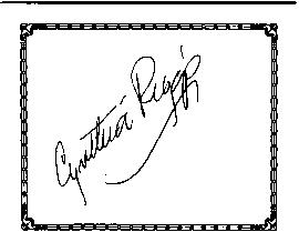 **SIGNED BOOKPLATES/AUTOGRAPHS by author CYNTHIA RIGGS**