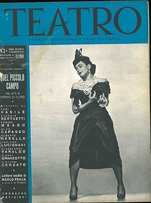 Teatro. Rassegna quindicinale degli spettacoli. N. 2, anno secondo, 15 gennaio 1950. In questo nu...