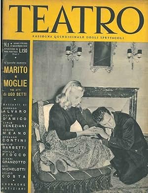 Teatro. Rassegna quindicinale degli spettacoli. N. 1, anno primo, 15 novembre 1949