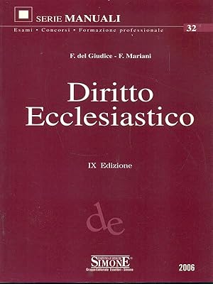 Immagine del venditore per Diritto Ecclesiastico venduto da Librodifaccia