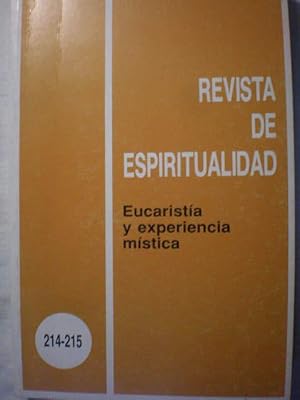 Imagen del vendedor de Revista de Espiritualidad 214-215 - Enero Junio 1995. Eucarista y experiencia mstica a la venta por Librera Antonio Azorn