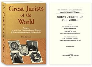 Image du vendeur pour Great Jurists of the World mis en vente par The Lawbook Exchange, Ltd., ABAA  ILAB