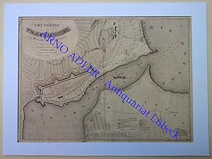 Plan von Travemünde. Kupferstich von E. Biscamp. Bezeichnet: "Grundriss von Travemünde dem Seehaf...