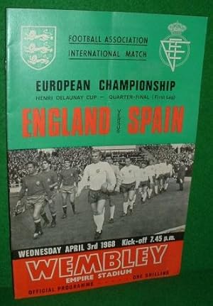 FOOTBALL ASSOCIATION INTERNATIONAL EUROPEAN CHAMPIONSHIP ENGLAND v SPAIN MATCH DAY FOOTBALL PROGR...