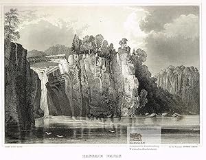 Seller image for Passaie Falls. View of the Great Falls of the Passaic River. Original steel engraving 1853 for sale by historicArt Antiquariat & Kunsthandlung