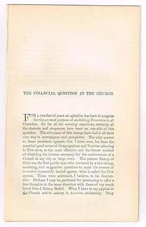 The Financial Question in the Church. [original single article from The American Church Review, N...