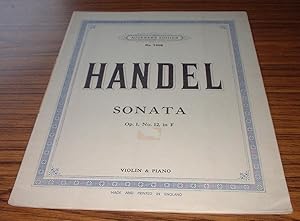 Sonata Op. 1 No. 12 in F ( Augener's Edition No. 7502 ) Violin and Piano