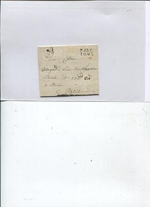 P.52.P. Toul, L2 klar auf kleinformatigem Brief mit Inhalt nach Paris, Ank.stpl. P. und Jakobiner...