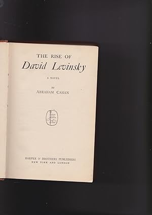 THE RISE OF DAVID LEVINSKY [signed]