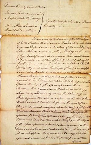 COLLECTION OF FIFTY MANUSCRIPT LEGAL DOCUMENTS FROM THE COURT OF COMMON PLEAS, SUPREME COURT AND ...
