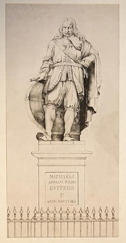 [Lithography 19th century, Monument to Michiel de Ruyter (1607-1676) in Vlissingen, 1 p.