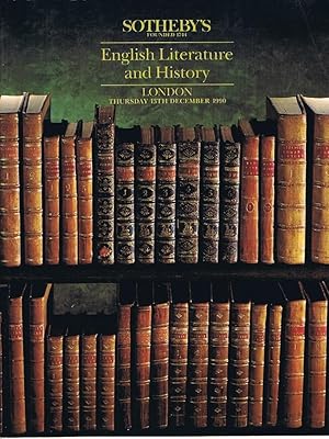 English Literature and History Auction Catalogue London 13th December 1990