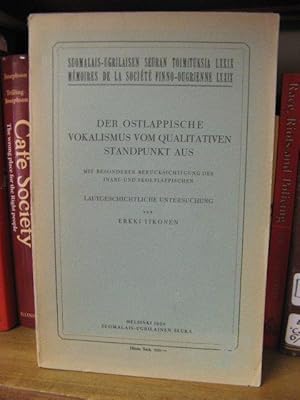 Imagen del vendedor de Der Ostlappische Vokalismus Vom Qualitativen Standpunkt Aus a la venta por PsychoBabel & Skoob Books