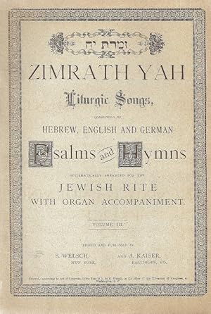 ZIMRATH YAH VOL. 3 EVENING AND MORNING SERVICES