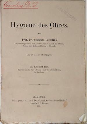 Immagine del venditore per Hygiene des Ohres. venduto da Antiquariat  Braun