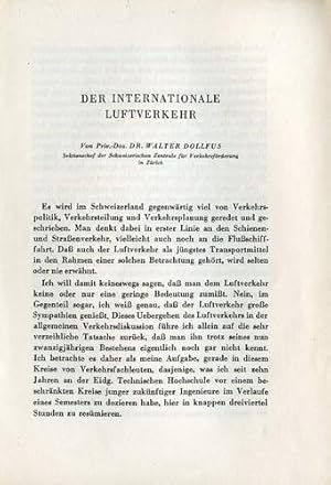 Imagen del vendedor de Der internationale Luftverkehr, a la venta por Antiquariat Lindbergh