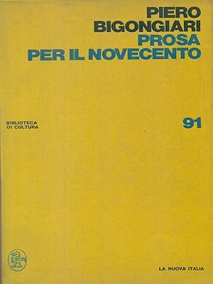 Bild des Verkufers fr Prosa per il Novecento. zum Verkauf von Librodifaccia