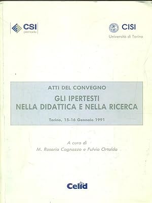 Bild des Verkufers fr Gli ipertesti nella didattica e nella ricerca 1991 zum Verkauf von Librodifaccia