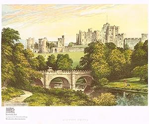 Alnwick Castle. Ansicht von Schloss Alnwick bei Alnwick, Northumberland. Duke of Northumberland. ...