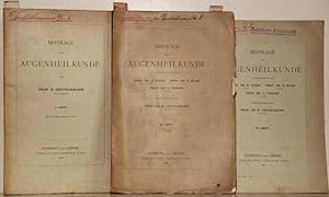 Bild des Verkufers fr Beitrge zur Augenheilkunde, Hefte I und II. und als Beilage: ber Vernderungen des Auges bei Leukmie (= Sonderabdruck aus Heft IV, 1892). zum Verkauf von Antiquariat  Braun