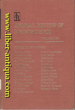 Bild des Verkufers fr Annual Review of Neuroscience - Volume 3, 1980 zum Verkauf von Antiquariat Liber Antiqua