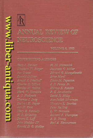 Bild des Verkufers fr Annual Review of Neuroscience - Volume 6, 1983 zum Verkauf von Antiquariat Liber Antiqua