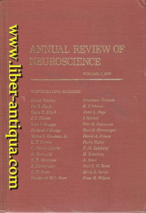 Bild des Verkufers fr Annual Review of Neuroscience - Volume 1, 1978 zum Verkauf von Antiquariat Liber Antiqua