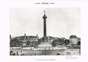 Image du vendeur pour Paris. La Place de la Bastille. Photogravure auf Kunstdruckblatt um 1895 mis en vente par historicArt Antiquariat & Kunsthandlung