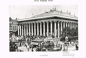 Image du vendeur pour Paris. La Bourse. Photogravure auf Kunstdruckblatt um 1895 mis en vente par historicArt Antiquariat & Kunsthandlung