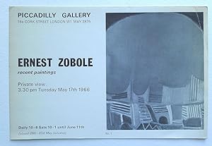 Immagine del venditore per Ernest Zobole. Recent Paintings. Piccadilly Gallery, London May 17th 1966. venduto da Roe and Moore