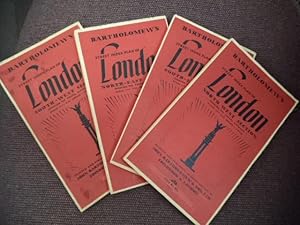 Bartholomew's Street Index Plan of London, Showing the Postal Districts. 4 maps: North East-Secti...