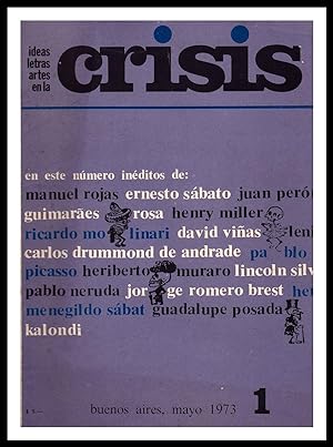 Revista CRISIS. N° 1, 2, 3 y 4. (Cuatro volúmenes). Cubiertas originales. Año 1973
