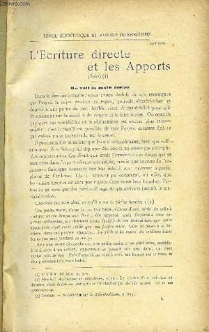 Seller image for REVUE SCIENTIFIQUE ET MORALE DU SPIRITISME 15e ANNEE N1 - L Ecriture directe et les Apports. Gabriel Delanne.Eusapia Paladino et les prestidigitateurs . Dr Dusart .Le prjug religieux. L. CHEVREUIL.Une confrence de M. Lon Denis for sale by Le-Livre