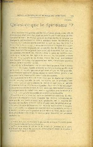 Seller image for REVUE SCIENTIFIQUE ET MORALE DU SPIRITISME 15e ANNEE N3 - Qu est-ce que le Spiritisme. GABRIEL DELANNEL armoire mystrieuse . L. CHEVREUIL.Hommes de Gnie. Dr BCOUR.Les deux voies d initiation. PAUL Nord Des phnomnes Spirites for sale by Le-Livre