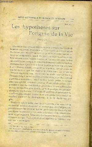 Seller image for REVUE SCIENTIFIQUE ET MORALE DU SPIRITISME 15e ANNEE N12 - Les hypothses sur l Origine de la vie Gabriel DELANNEA propos d une Enqute . Marcel Roland.Le mdium Bailey  Londres. L. Chevreuil.Fantmes d animaux . A. ROUSSEL. . for sale by Le-Livre