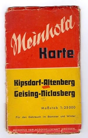 Meinhold-Karte: Kipsdorf-Altenberg, Geising-Niclasberg. Für den Gebrauch im Sommer- und Winter. M...