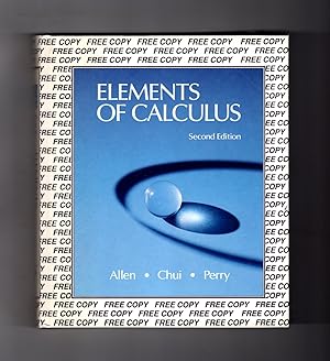 Bild des Verkufers fr Instructor's Complimentary Copy - Elements of Calculus zum Verkauf von Singularity Rare & Fine