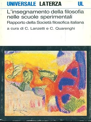 L'insegnamento della filosofia nelle scuole sperimentali