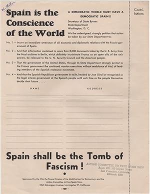 Imagen del vendedor de Spain is the Conscience of the World a la venta por Locus Solus Rare Books (ABAA, ILAB)