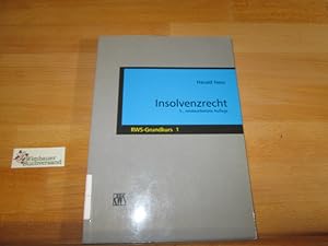 Imagen del vendedor de Insolvenzrecht. von / RWS-Grundkurs ; 1 a la venta por Antiquariat im Kaiserviertel | Wimbauer Buchversand